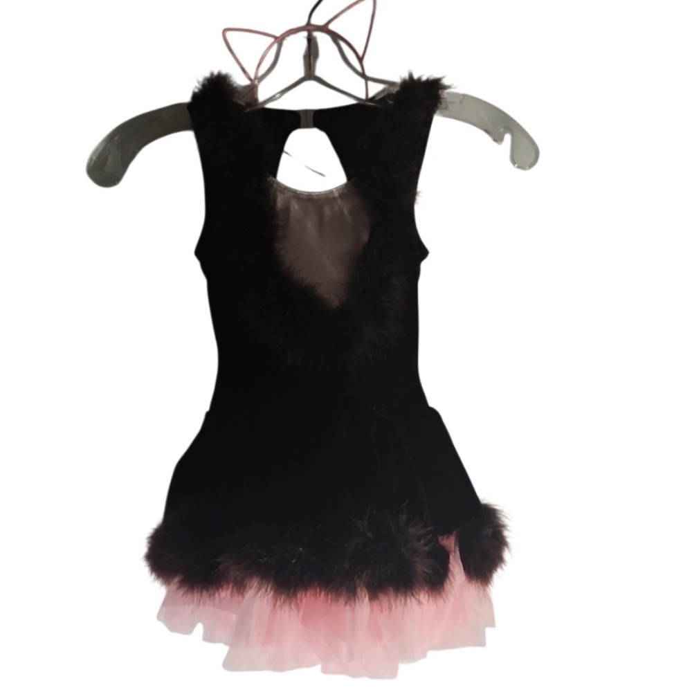 A Wish Come True Brown Pink Kitty Ballet Costume Child Medium 8-10